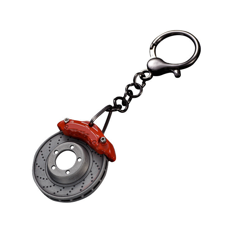 Creative Rotating Brake Pads Key Chain Pendant Metal Car Key Ring 4S Store Free Car Gift with Logo