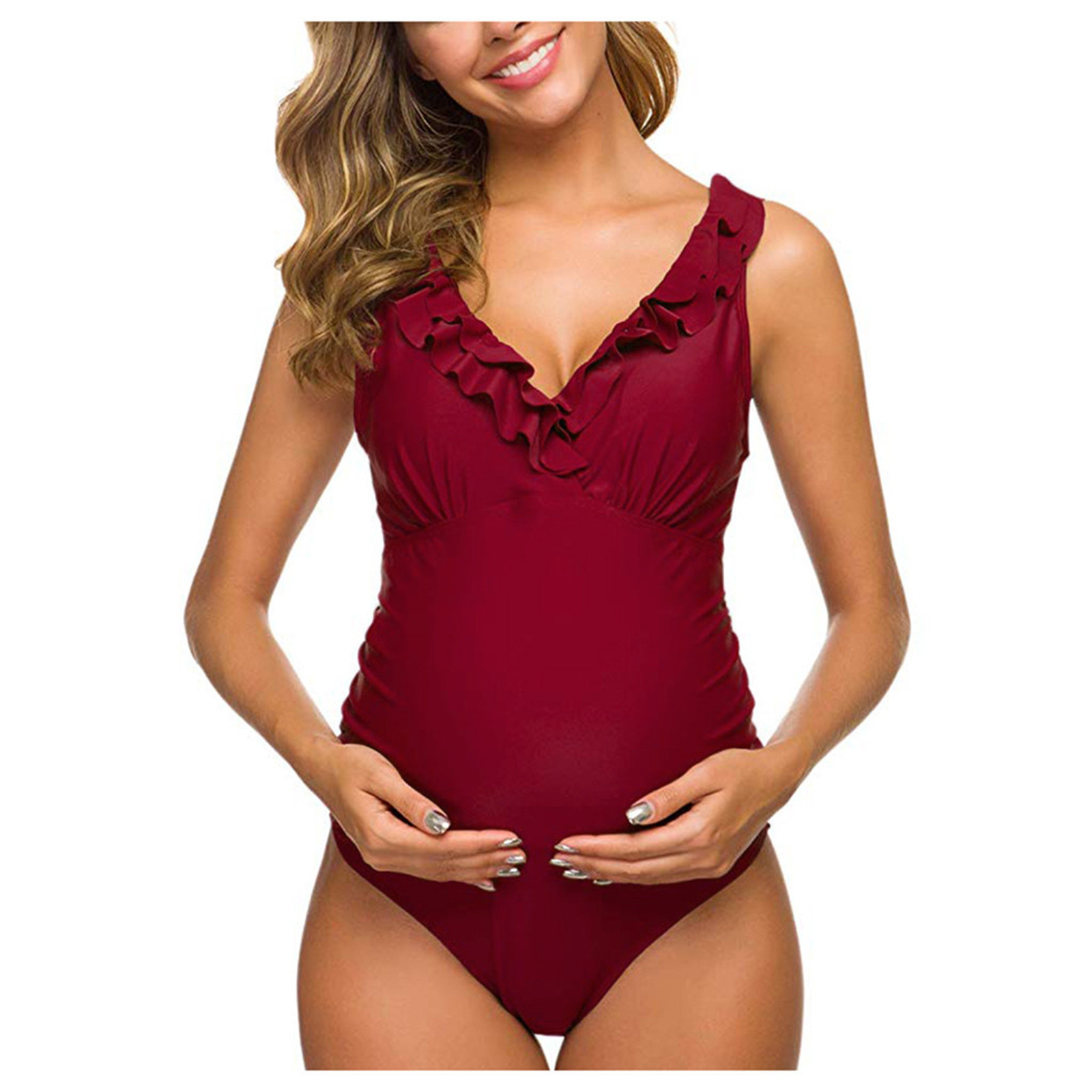 Swimsuit Women's Amazon Maternity Swimsuit Sexy High Waist One-Piece Bikin2023 New Bikini European and American Swimsuit