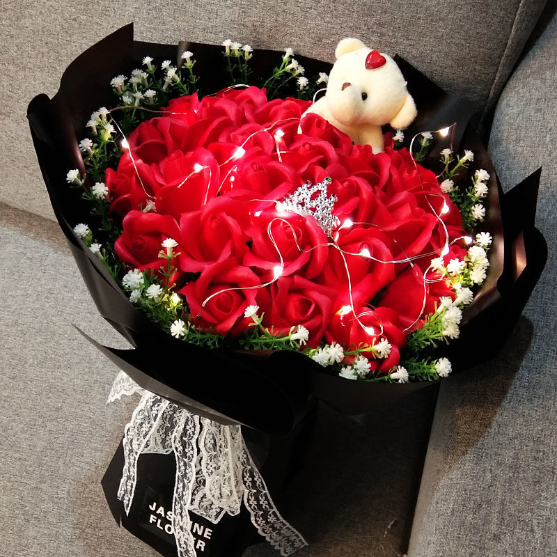 七夕情人节礼物香皂花花送女友特别礼物生日毕业礼品闺密花批发