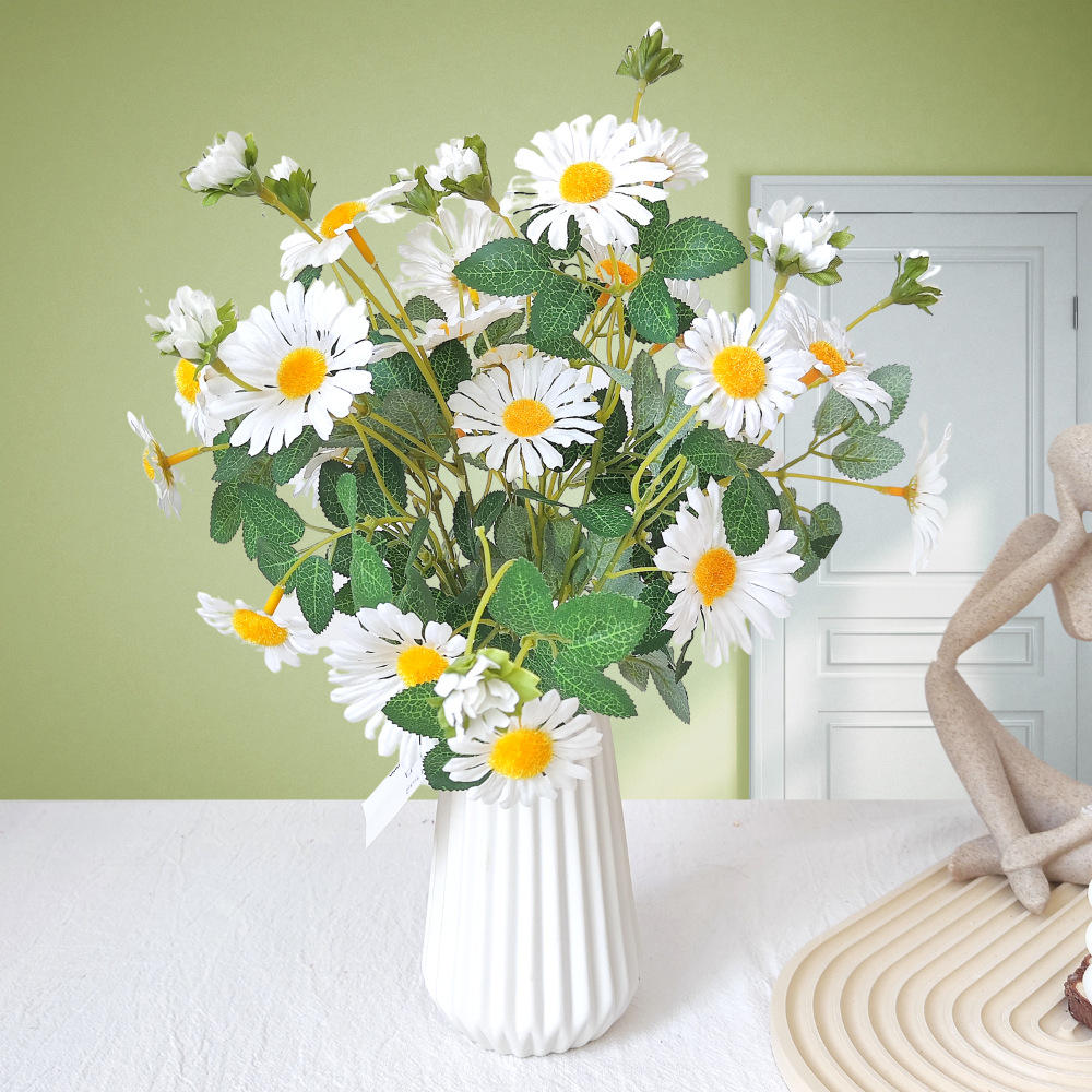 仿真花小雏菊洋甘菊干花花束客厅家居小清新假花装饰仿真道具摆设
