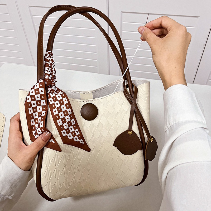 DIY Hand-Woven Bag Homemade Material Bag Fashion Casual Shoulder Messenger Pu Women's Bag New Fashion Tote Bag