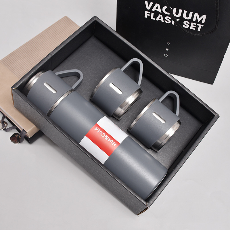 304 Stainless Steel Vacuum Cup All-Steel Bullet Set Gift Box Business Gift Cup One Cup Double Stamped Logo