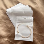 8*11cm白色珠光袋塑料自封袋批发透明阴阳骨袋子饰品小商品包装袋