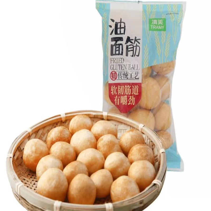 上海清美油面筋75g无锡油面筋80g密封香脆炒素裹肉火锅食材-阿里巴巴