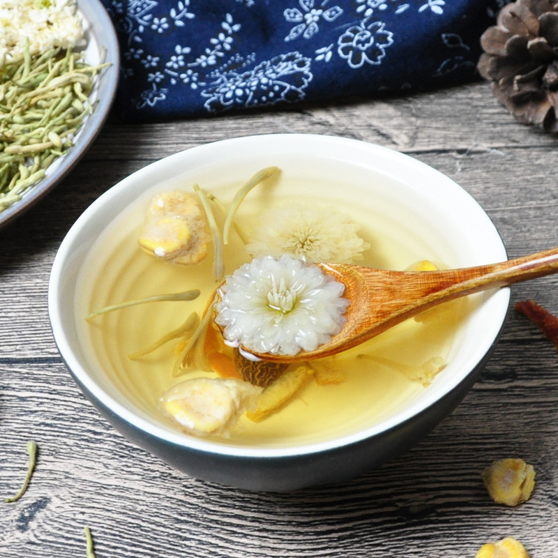 源头中秋礼品罗汉果花茶五禽戏版金银花菊花茶养男女生嗓子组合茶