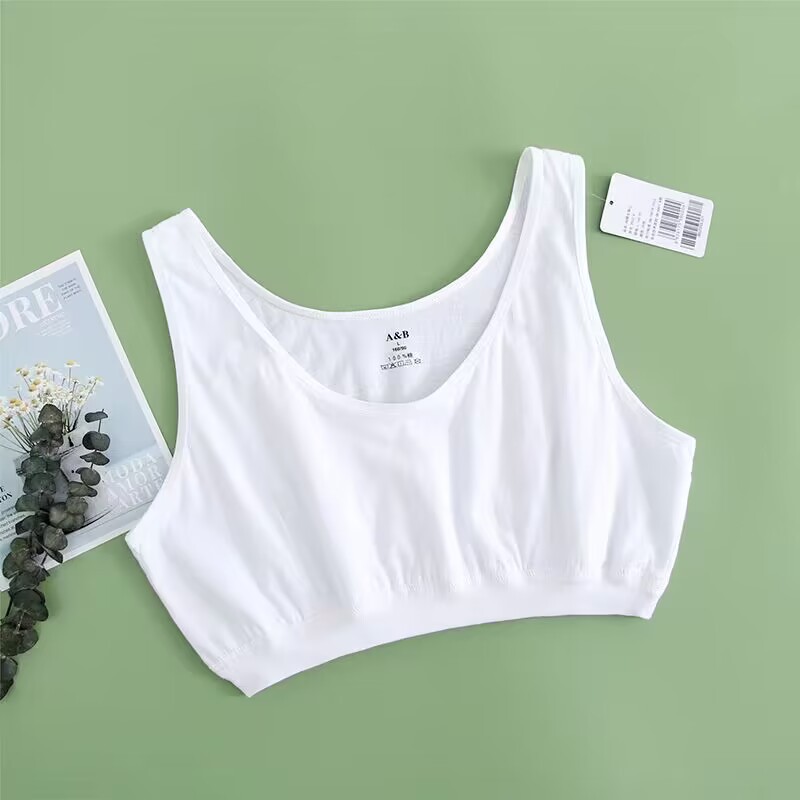 ab内衣正品 中老年纯棉套头式背心文胸大码宽松全棉胸罩文胸 s902