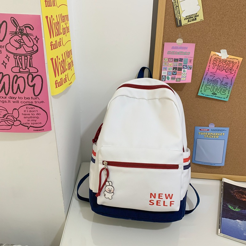 School Season Ins College Students' Backpack Female Korean High School Student Schoolbag Female College Style Mori Style Simple Backpack