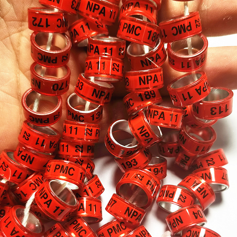 台鸽脚环元宝鸽母鸡用品农村纪念鸽子脚环美系环鸽子用塑欧盟