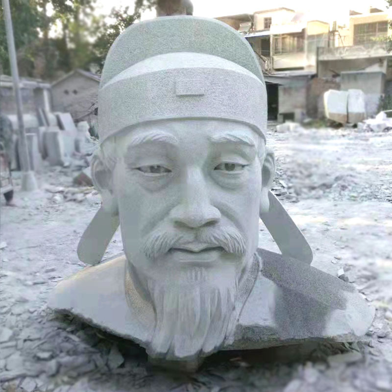 石雕名人像花岗岩古代诗人书法家半身胸像石雕像汉白玉历史人物像