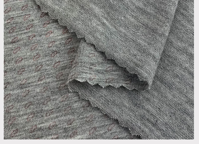 人棉温变花灰 温感触感变图案离子功能性面料 粘胶纤维平纹汗布