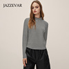 stripe Sweater Jiaze 2022 Autumn and winter new pattern French Retro Hit color Socket Primer Half a Internal lap