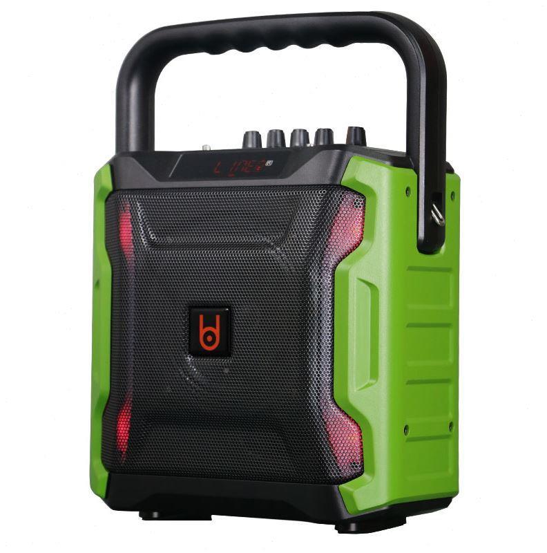 贝德bd-h055户外便携式手提音响广场舞背带蓝牙锂电插卡k歌音箱