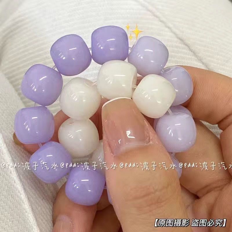 Ice Transparent Gradient White Jade Bracelet Student Version Female Pliable Temperament Cold Door Crafts Bodhi Root Hand Toy Bracelet Antique Handheld