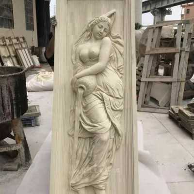 砂岩浮雕欧式浴女沐浴图电视背景墙装饰壁画园林浮雕玻璃钢浮雕.