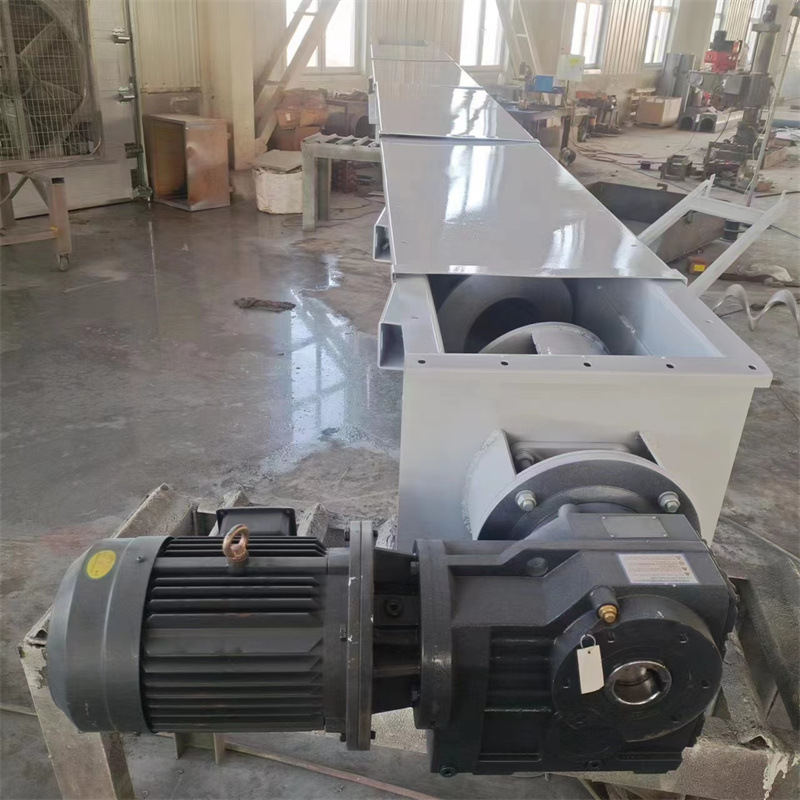 U型槽污泥餐厨垃圾不锈钢螺旋输送机黏粘性缠绕性物料输送上料机