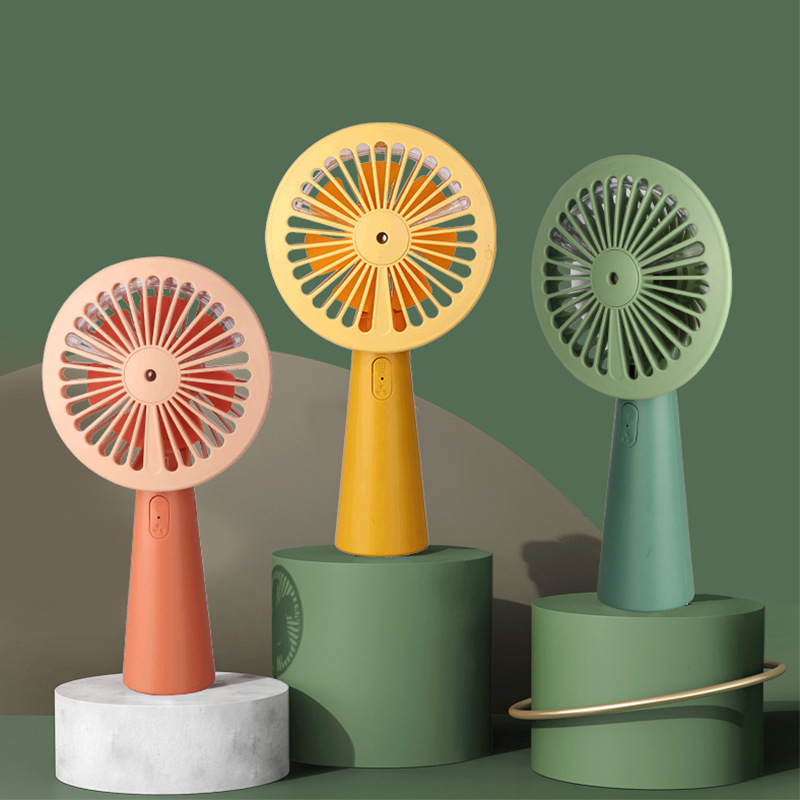 卡通喷雾风扇学生儿童便携迷你手持补水风扇充电小风扇东南亚热销
