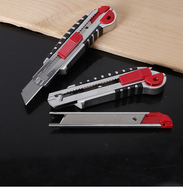 铝合金重型五连发美工刀 壁纸刀 裁纸刀墙纸刀 办公桌文教美工刀