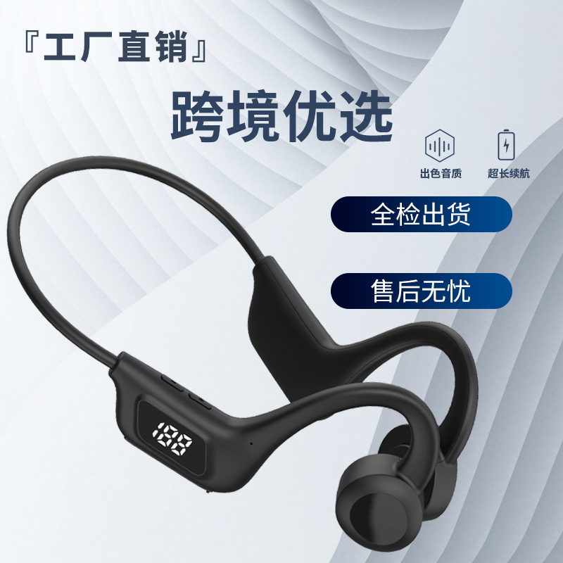 foreign trade hot bluetooth headset ly1 digital display long endurance sports headset bone conduction headset wireless headset wholesale