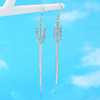 Sterling Silver 925 Earrings 2022 new pattern suit Round face have more cash than can be accounted for tassels Earrings temperament Show thin Tremella hook