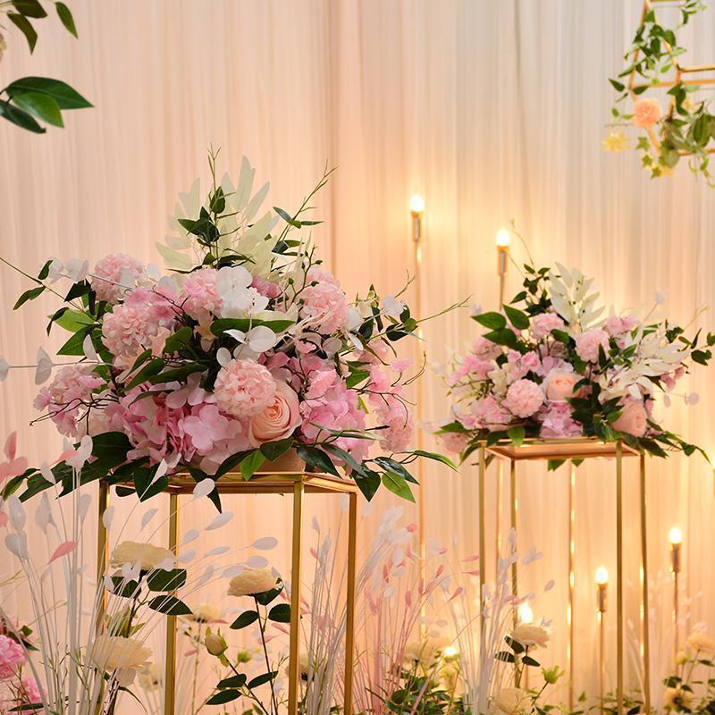 新款婚庆装饰婚礼布置路引花婚庆t台路引罗马柱道具森系引路花球