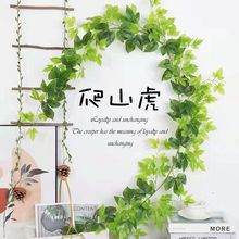 仿真树叶葡萄叶子藤条吊顶装饰假花铁丝藤蔓管道缠绕绿叶植物厂