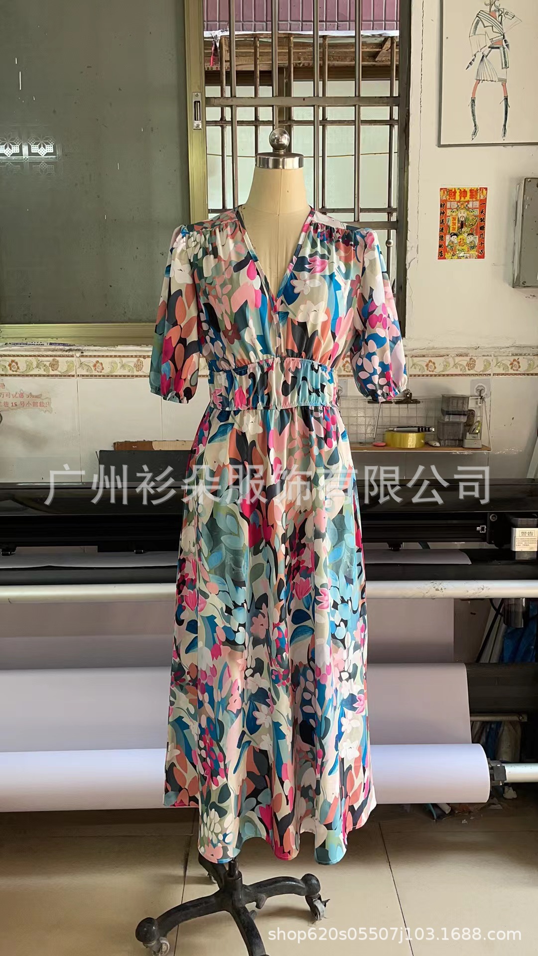 2023 Cross-Border Amazon Independent Station Fashion Printing Women's Dress Women Clothes