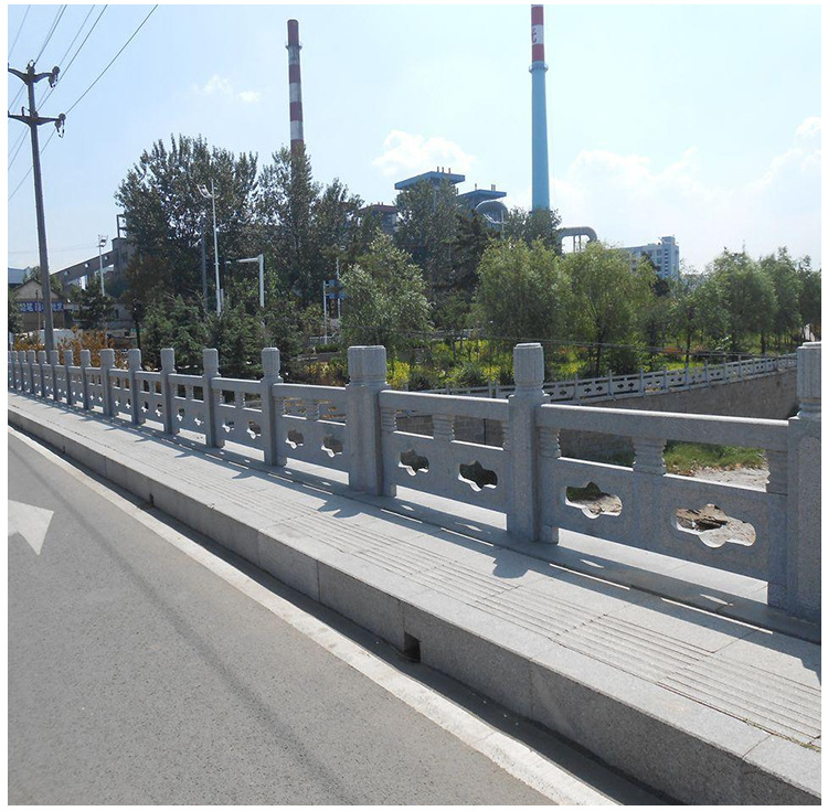 厂家自营花岗岩石栏杆河道护栏雕花栏杆庭院寺庙石栏护城河石栏杆