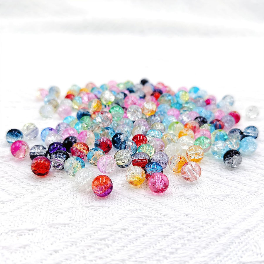 8mm Beaded Beads Scattered Beads DIY Bracelet String Beads DIY Accessories Materials Handmade Color Beaded Jewelry Accessories