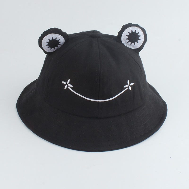 Summer Hat Female Parent-Child Frog Bucket Hat Korean Style All-Match and Cute Sun Hat Big Eyes Bucket Hat Fresh