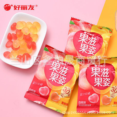 好丽友果滋果姿果味软糖果汁qq糖散装橡皮糖儿童零食盒装年货喜糖
