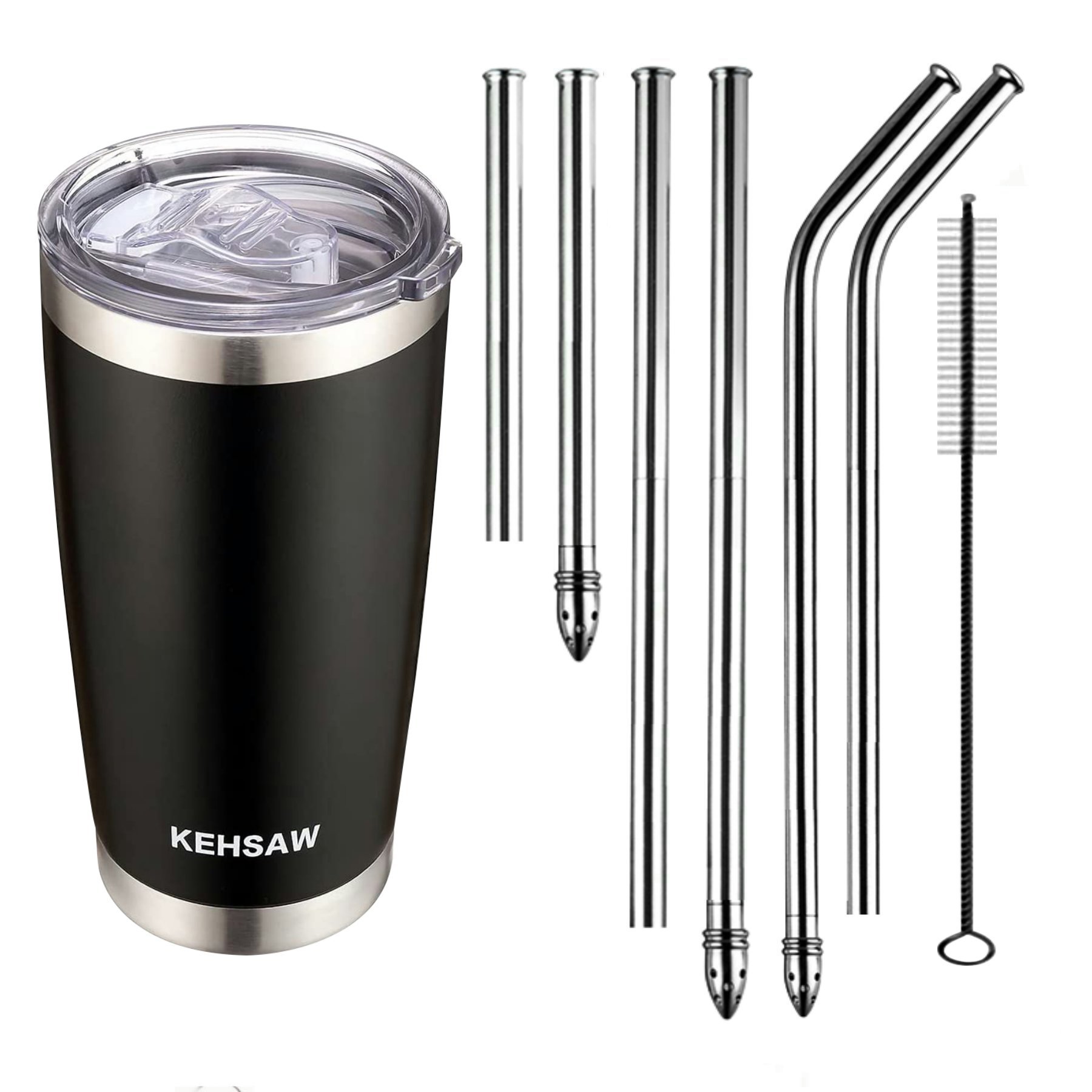 跨境亚马逊304不锈钢吸管饮料奶茶咖啡彩色金属硅胶吸管套装logo