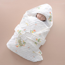 初生婴儿包被六层棉新生儿小被子纱布宝宝襁褓抱被棉秋冬季抱毯