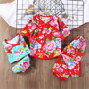 baby Ethnic style Air conditioning service suit Thin section Short sleeved summer TSUMUGI baby Home Furnishings Summer wear children