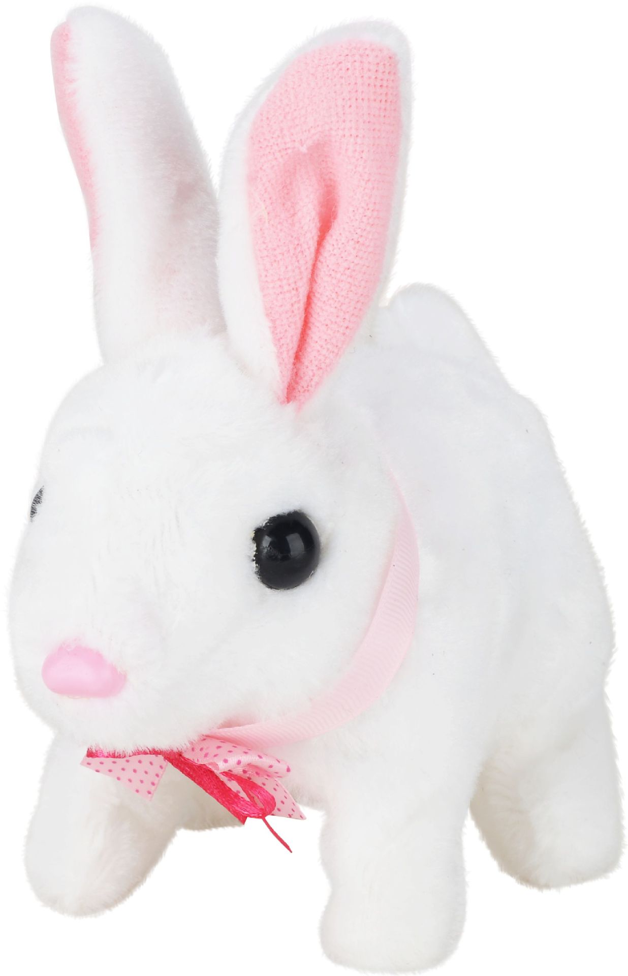 小兔子毛绒玩具儿童仿真电动宠物白兔会走会叫手提笼女孩礼物跨境