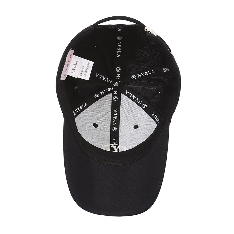 Sun-Proof NY & La [Yn Embroidery] Fashion All-Match Men's and Women's Same Big Head Circumference Hard Crown Baseball Cap