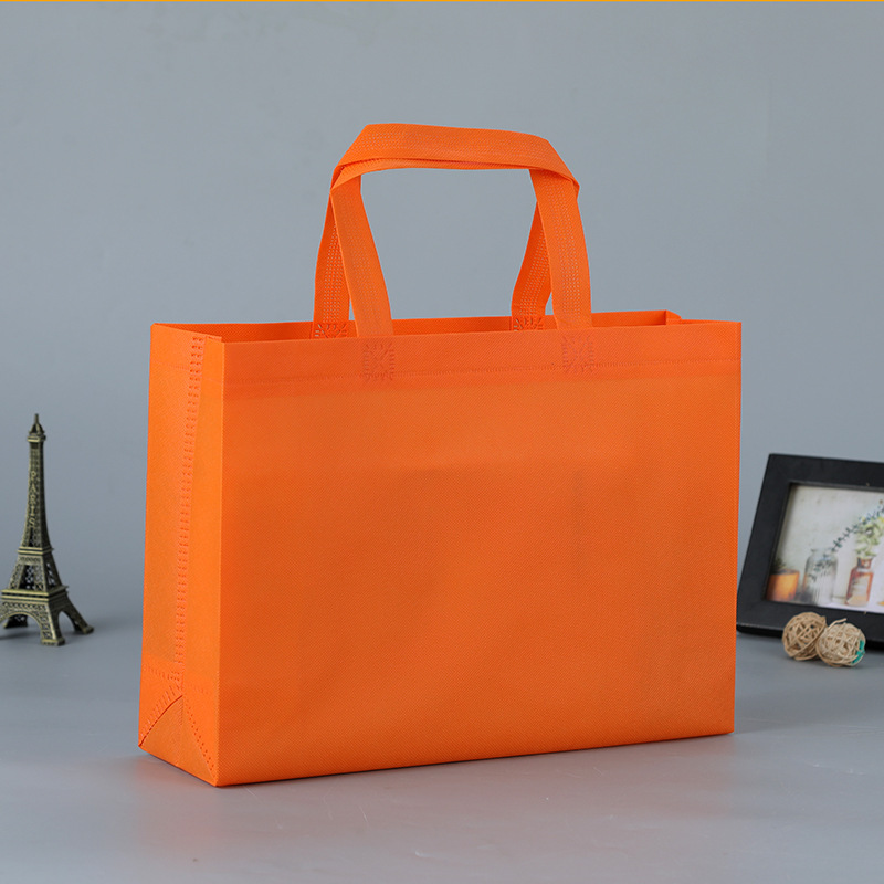 现货热压无纺布袋定制手提袋服装袋外卖打包袋广告购物袋定做logo