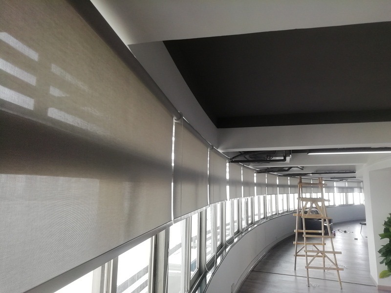 批发办公室写字楼半遮光卷帘窗帘 高端窗帘遮阳不遮景