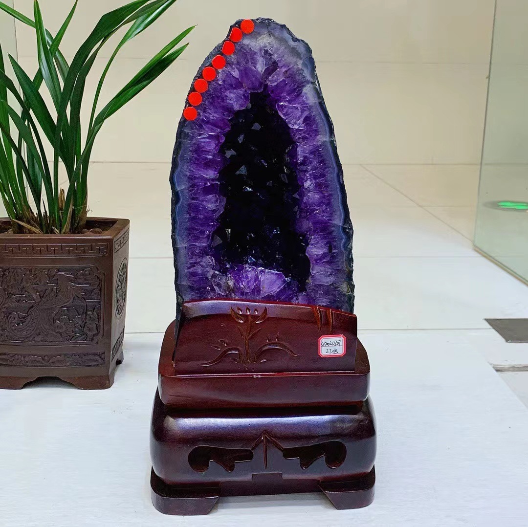 厂家批发紫晶洞巴西乌拉圭摆件家居客厅书房电视柜装饰用品