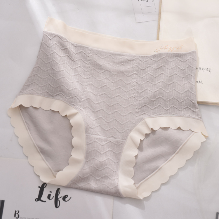 蚕丝蛋白高腰内裤女士收腹暖腹新款韩版莫代尔甜美女式三角裤衩头