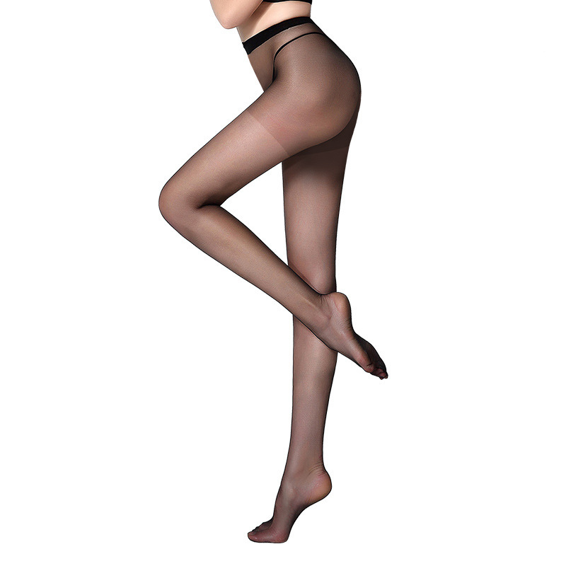 Bonas Spring and Summer Ultra-Thin Black Stockings Black Pantyhose No Falling Crotch Invisible Anti-Snagging Durable Stockings Thin