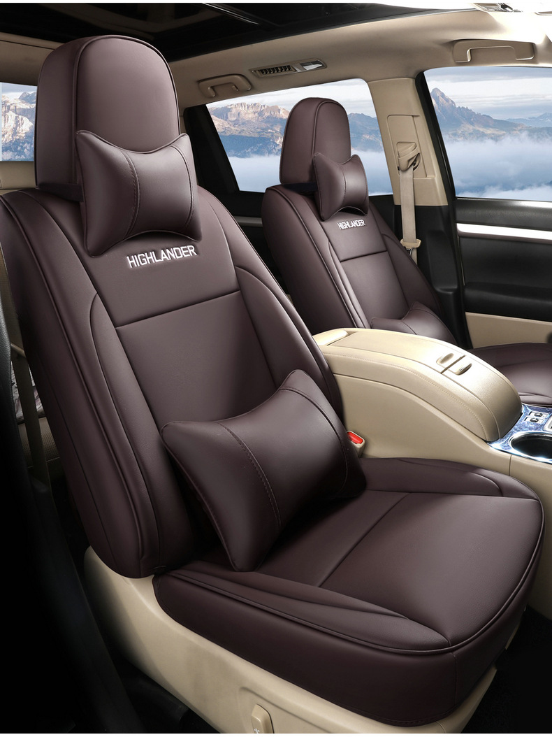 一件代发适用汉兰达专车专用坐垫5座真皮座椅套全包汽车座套四季