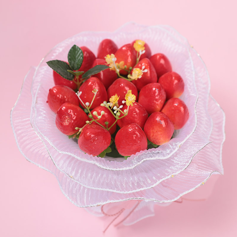 Internet Celebrity Surrounding Border Flower Packaging Pleated Yarn Ins Style Girly Heart Baking Cake Topper Flower Shop Bouquet Packaging