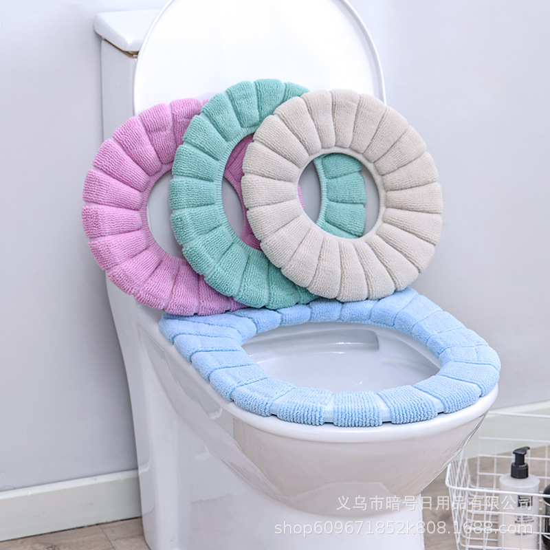 Toilet Mat Thickened Four Seasons Toilet Seat Cover Toilet Home Cover Universal Toilet Cover Disposable Washing and Velvet Pad
