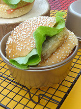4英寸迷你热狗面包汉堡胚汉堡模烘焙芝士乳酪圆形烤盘烤蛋糕模具