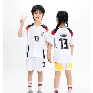 2425足球服套装儿童短袖男欧洲杯法国英格兰德国运动比赛队服班服