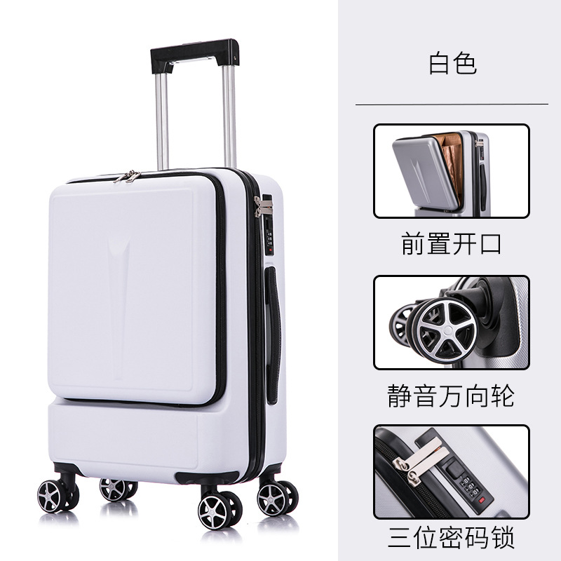 Women's Large-Capacity Front Opening Business Business Travel Carry-on Suitcase Universal Wheel Password Trolley Case