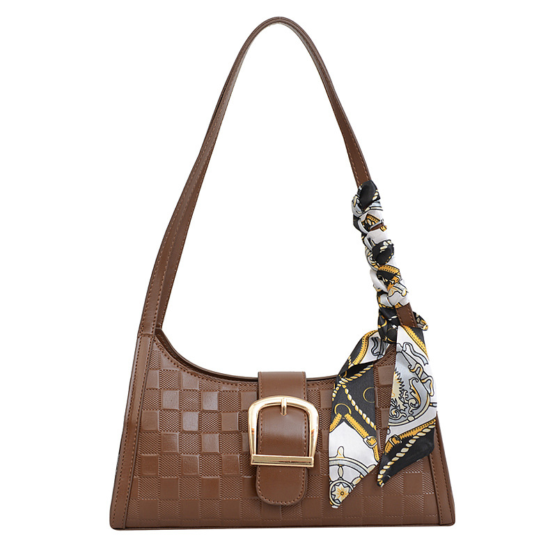 Stylish Bag Women's Bag 2022 New Fashionable Stone Pattern Handbag Texture Western Style Leisure Shoulder Baguette Underarm Bag