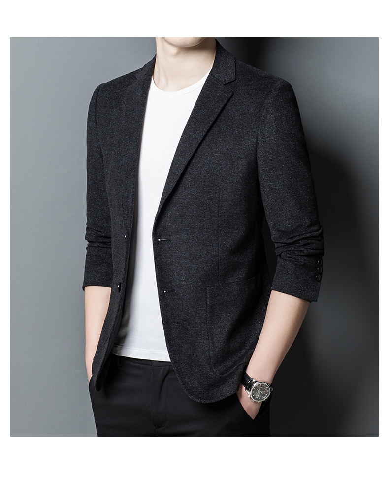 男士西装休闲西服外套男单件春秋单西新款上衣中年爸爸宽松便西