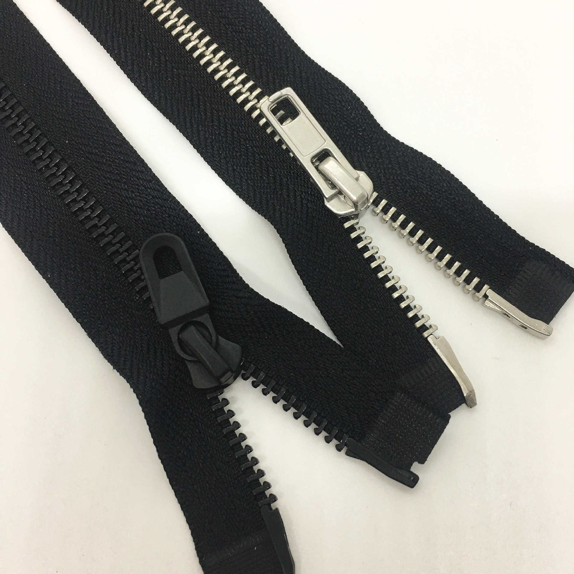 厂家直供5号金属拉链y牙黑古铜珍珠叻齿双开尾定制拉头 服装拉链