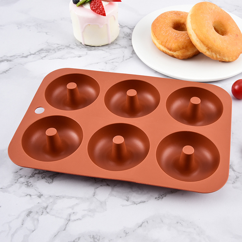 factory in stock food grade high temperature resistant silicone donut mold diy macaron cookies biscuit baking mold